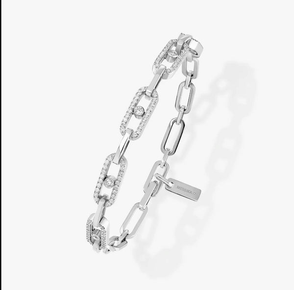 Move Link Diamond Bracelet in Yellow Gold - 1